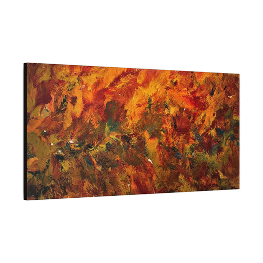 Ember Flow No.1 — Panoramic Abstract Canvas