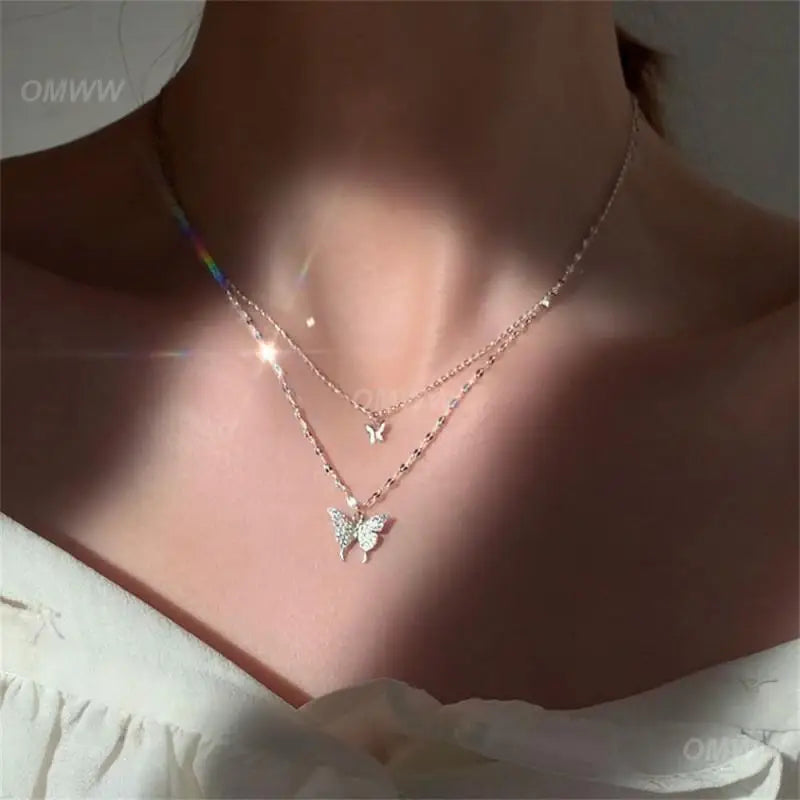 Sparkling Butterfly Necklace