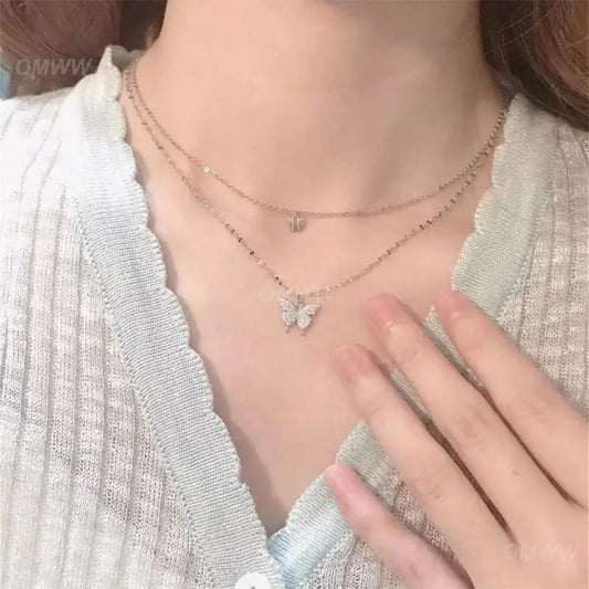 Sparkling Butterfly Necklace
