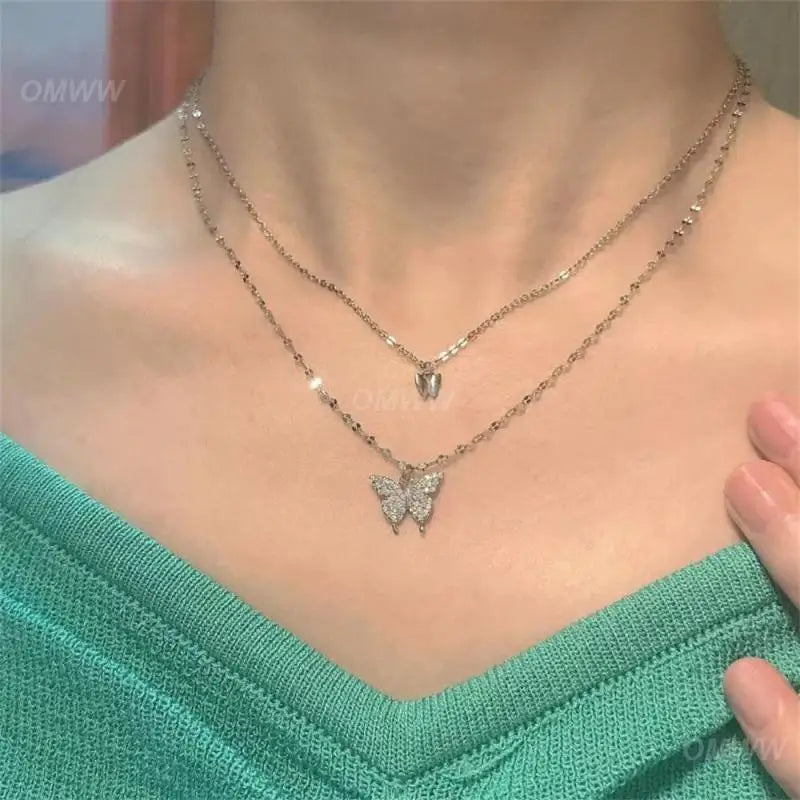 Sparkling Butterfly Necklace