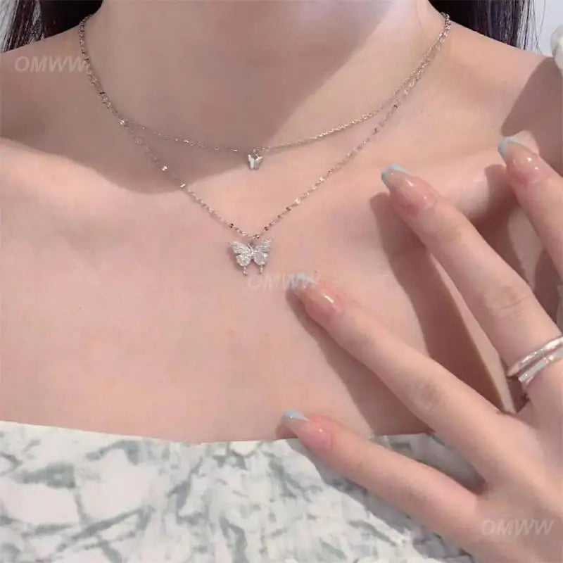 Sparkling Butterfly Necklace