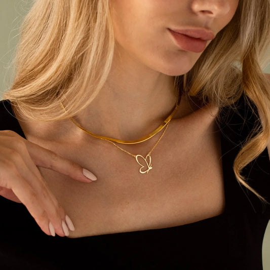 Golden Butterfly Necklace
