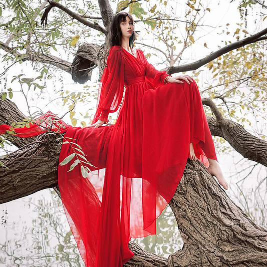 Aerial View Chiffon Elegance