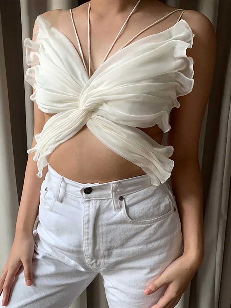 White Butterfly Halter