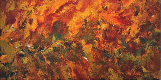 Ember Flow No.1 — Panoramic Abstract Canvas