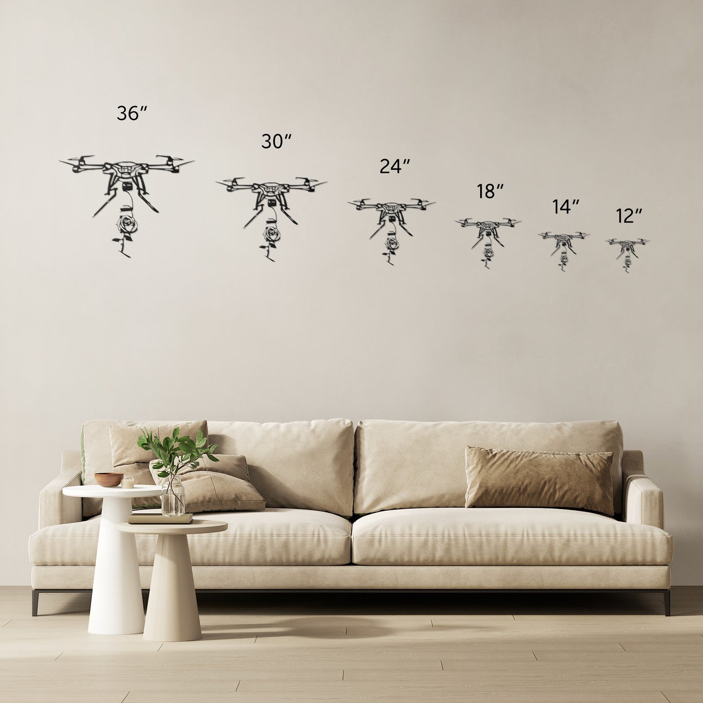 Drone-inspired Metal Art
