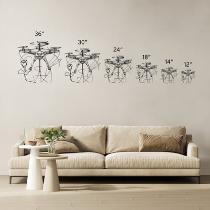 Drone & Rose Metal Sign