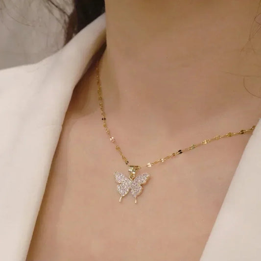 Golden Butterfly Pendant
