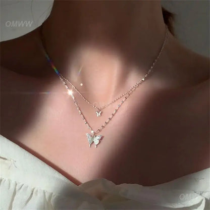 Sparkling Butterfly Necklace