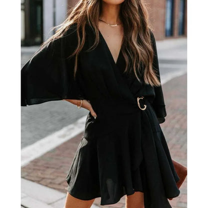 Ruffled Wrap Jumpsuit